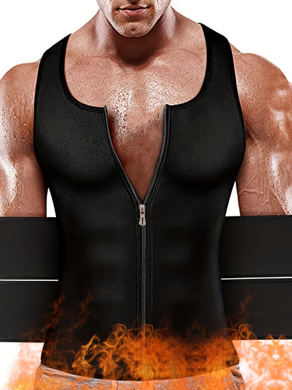 Sauna Double Belt Vest Male Sports Vest Gym Shirt Neoprene Suddenly And Violently Sweat Suit