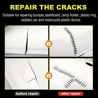 Hot Stapler Mini Plastic Welding Machine Plastic Repair Welder Kit, Car Bumper Repair Kit With 400Pcs/800Pcs Flat/Wave/Outside Inside Corner Hot Staples For Repairing Crack Broken Plastic 220V EU PLUG