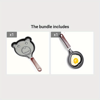 1pc Egg Frying Pot, Mini Breakfast Egg Frying Pot, Assorted Varieties Cartoon Frying Pot, Heart-shaped Non-stick Egg Pot, Omelette Pans Of Various Shapes, Kitchenware, Kitchen Tools