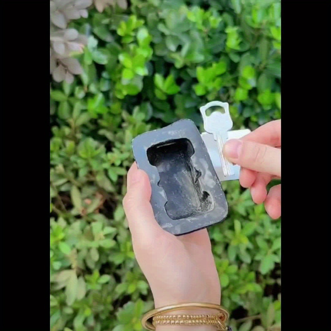 1pc, Outdoor Courtyard Hidden Door Key Box Simulated Small Stone Decoration, Yard Decor, Garden Decor