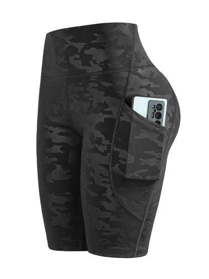 4pcs Women'S High-Waist Camouflage Print Leggings - Stretchy, Breathable Activewear with Pockets for Running, Fitness, Yoga - Spring/Summer/Fall Outdoor Pants, High Waisted Legging