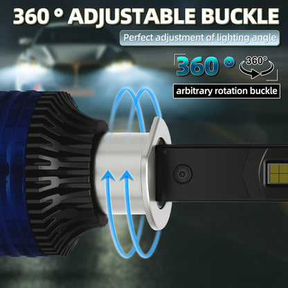 2pcs H4 H7 Car Bulb LED Headlights With 300W High Power 60000LM, Compatible with Canbus And Various Models Including  H1, H11 H8 H9, HB3 9005, HB4 9006, 12V 24V, Featuring Turbo Lamp at 6000K for Vehicles, Without Battery