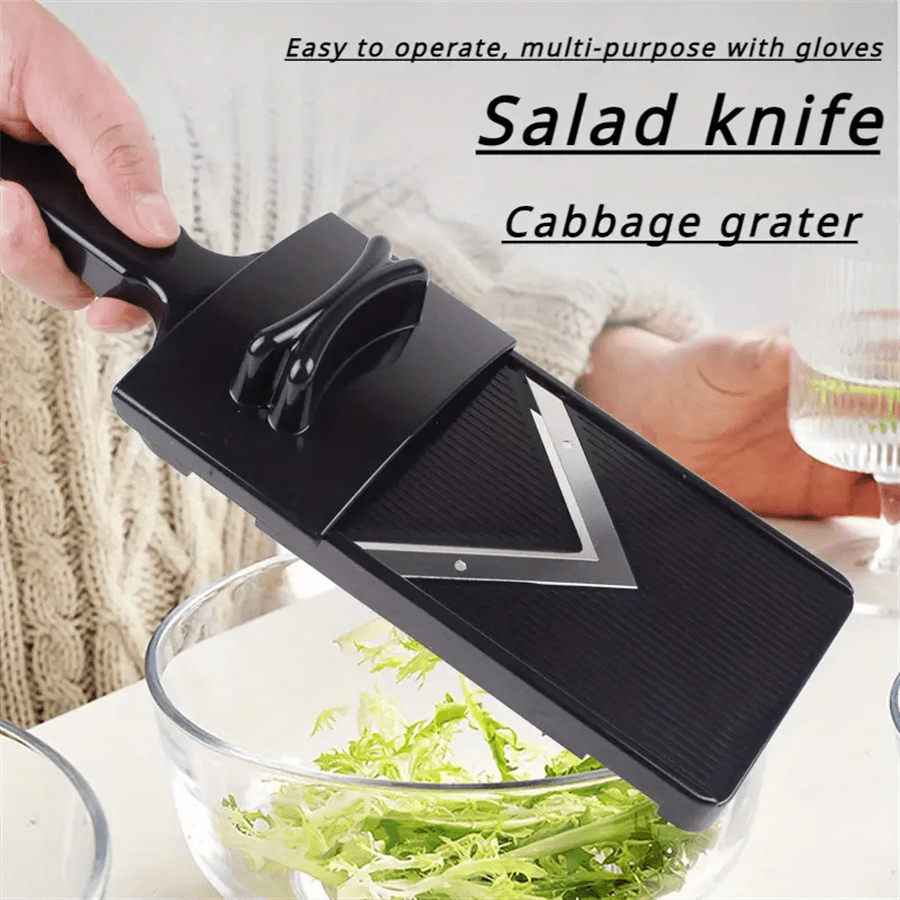1pc Stainless Steel & Plastic Cabbage Shredder, Multi-functional Vegetable Chopper and Slicer, Food Contact Safe Cabbage Peeler for Salad Prep, Kitchen Gadget