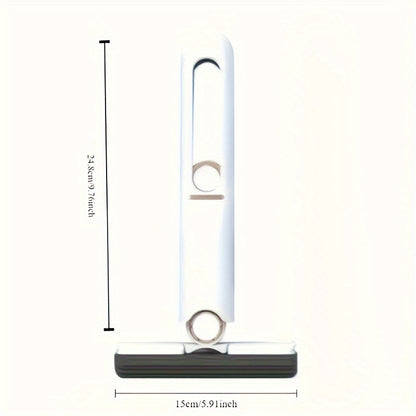 4pcs/1 Set Mini Mop with Self-Squeezing Mechanism - Portable, White Synthetic Fiber Cleaning Tool, Suitable for Home, Living Room, Bedroom, Furniture and Window Cleaning, Window Cleaning Tool | Modern Mini Mop | Compact Desig