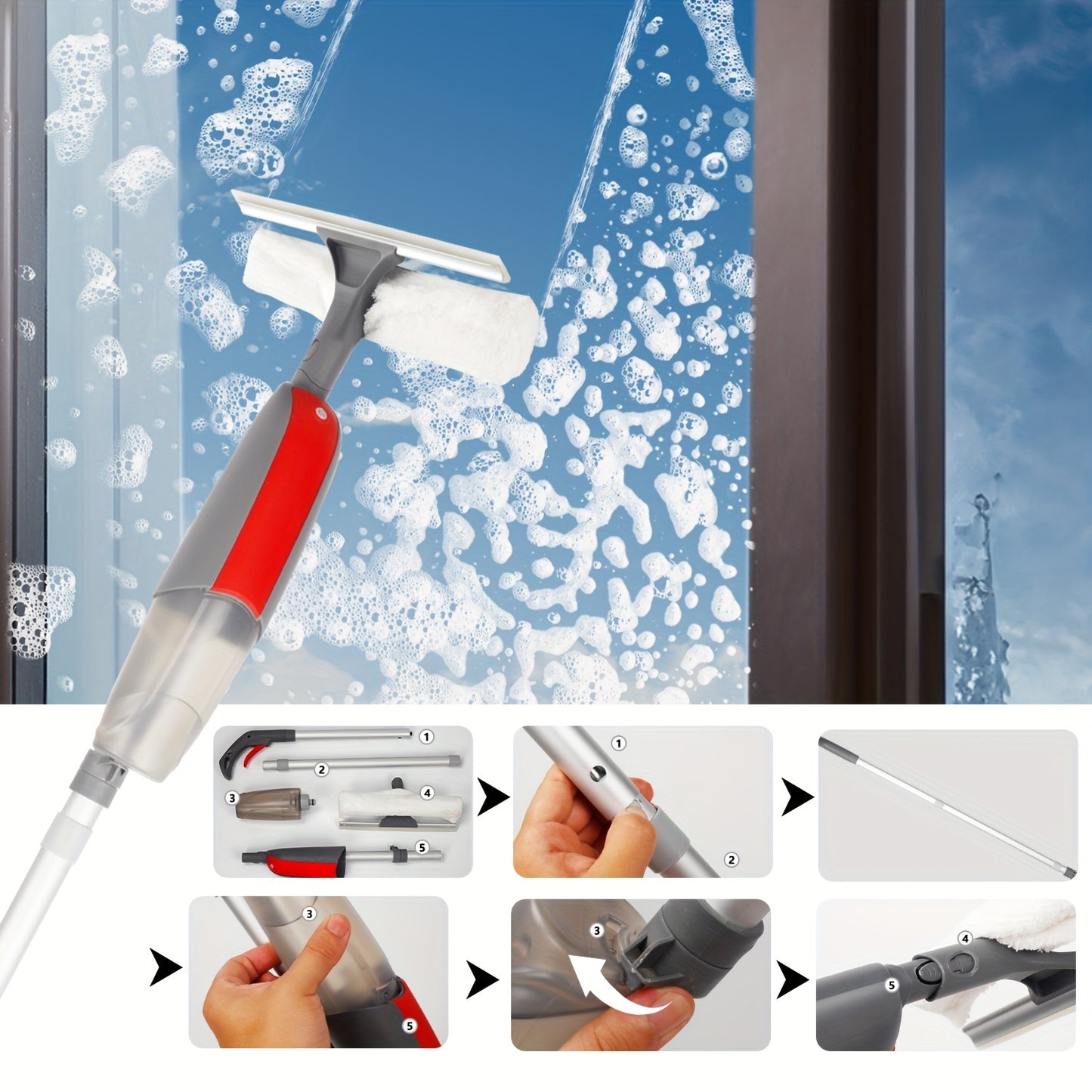 1set, Multi-purpose Spray Mop For Cleaning Floors With Extra Reusable Washable Pads And Refillable Sprayer - Wet/dry Spray Mop Set For Home And Kitchen, Hardwood, Laminate And Vinyl Planks, Cleaning Supplies, Cleaning Tool, B