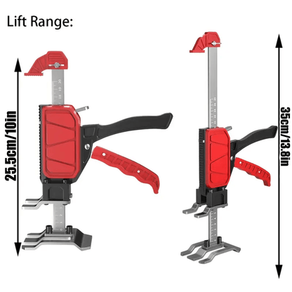 2pcs Heavy-Duty Manual Arm Jack - 200kg/440 lbs Capacity Construction Jack with Adjustable Height, Sturdy Base & Ergonomic Handle, Compact Portable Lifting Device with Stabilizing Feet for Furniture, Door, Cabinet Installatio