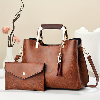 2pcs Fashion Handbag with Stylish and Versatile Style