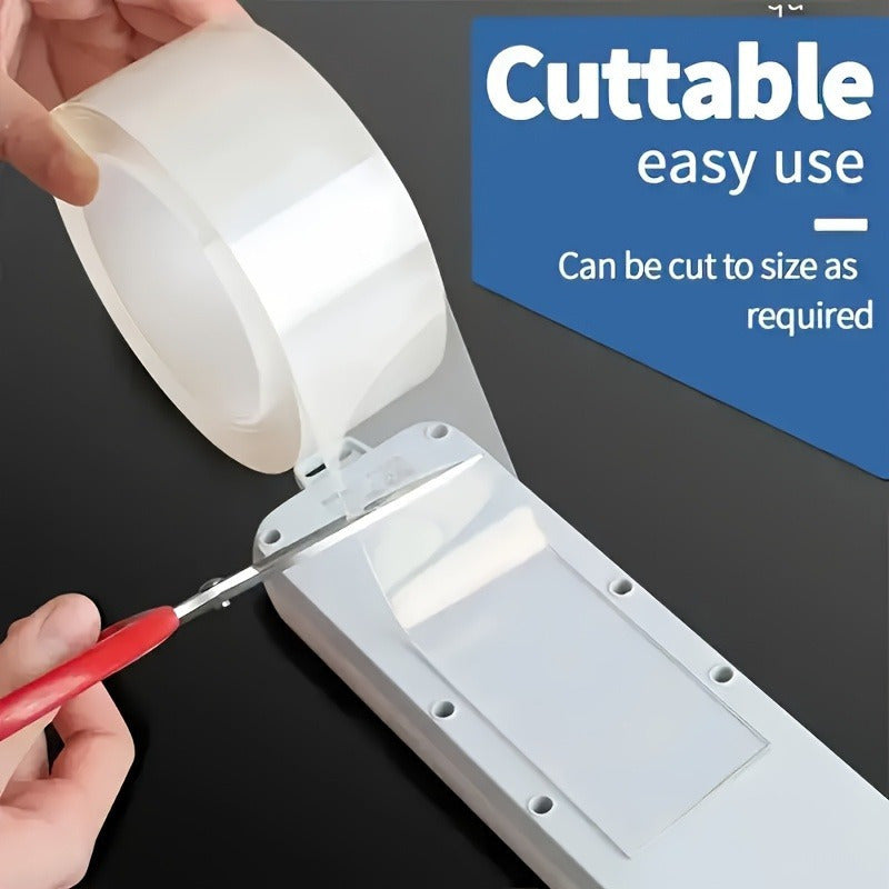 10.1m Super Strong Nano Double-Sided Tape, Thickened Version, Transparent, No Residue, Waterproof Bonding for Plastic, Wood, Glass, and Metal - Made of PE Material, High Adhesion