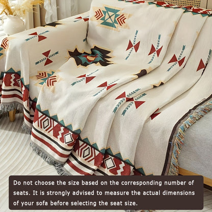 1pc Scandinavian Style All-Season Sofa Covers Cotton Blend Sofa Throw Covers Universal Featuring Botanical, Non-slip Sofa Cushion, And Majestic Cat Patterns Sofa Cover, Outdoor Picnic Mat, Outdoor Blanket, Tapestry, Tableclot