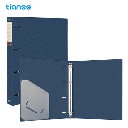 1pc TIANSE 4 Hole File Folder, A4 Size, 200 Sheets Capacity, Binder Folder Perfect For Classified Management Of Office Home School Student Documents Test Papers