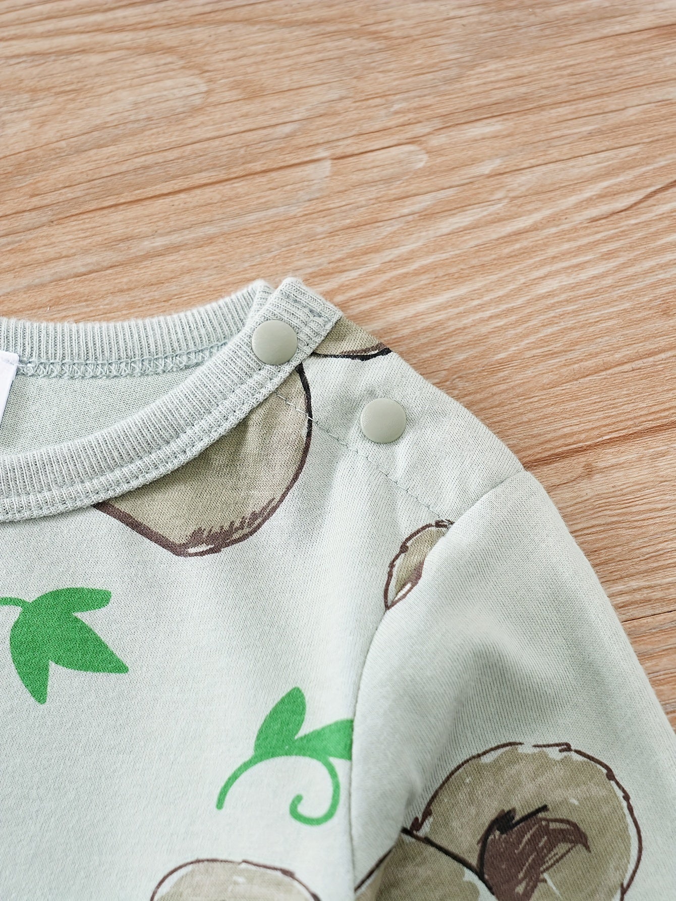 Baby Cute Cartoon Koala Long Sleeve Crew Neck Rompers