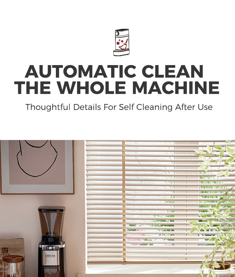 CAFELFFE Semi-Automatic Espresso Machine MK801 with Automatic Milk Frothing System, One-Touch Operation for Espresso, Latte & Cappuccino, 20BAR High Pressure, 1.3L Water Tank & 0.7L Milk Tank, Self-Cleaning Function, 1350W Po