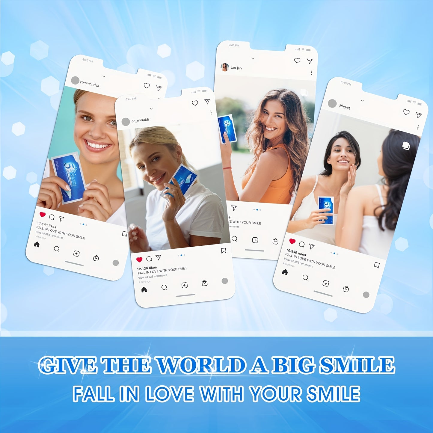 Teeth Whitening Strips - Comfortable Ultra-Thin Design, Easy Application