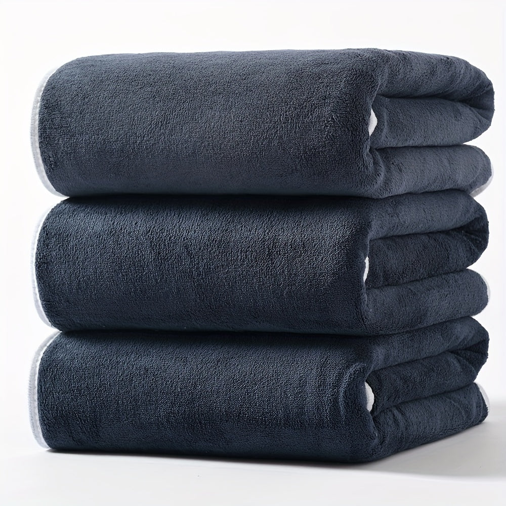 3pcs Microfiber Bath Towels, 300 GSM Super Absorbent And Quick-drying Bath Towel 70.0 X 140.0cm, Multipurpose Bath Towels For Spa, Yoga, Fitness, Bathroom