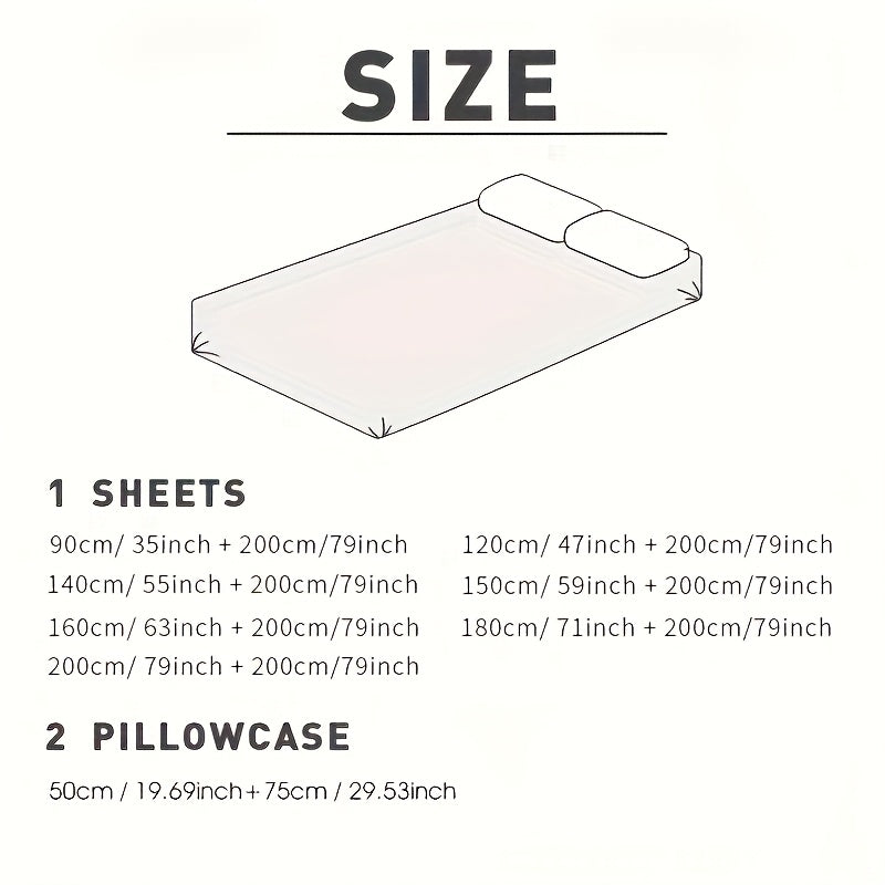 3pcs Soft And Comfortable Milk Velvet Fitted Sheet And Pillowcase Set, Sandwich Thickened Fitted Sheet And Pillowcase Set, Good Warmth Effect, Fitted Sheet Height 30Cm, Quilted Style Fitted Sheet, Suitable for Bedroom And Gue