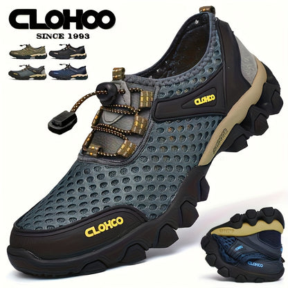 CLOHOO Men's Trendy Comfortable Mesh Sandals, Breathable Wear-resistant Non-slip Sport Shoes For Outdoor Walking Running Hiking, Spring Summer Autumn