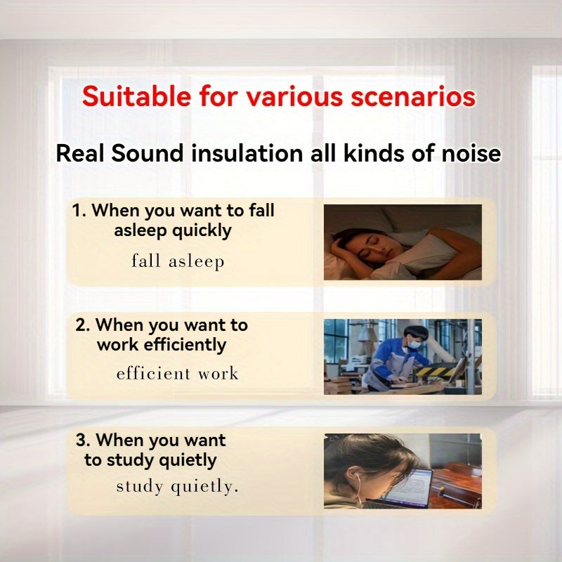 Protetores auriculares VIAN com cancelamento de ruído para dormir - Proteção silenciosa e antirruído de nível industrial para dormitórios e trabalhos de segurança.