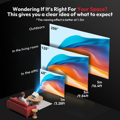 XGODY Gimbal N6Pro Smart Beamer, 700ANSI Brightness Native 1920*1080 And Support 4K Full HD 1GB RAM+32GB ROM Storage Rotation Portable Projector, with WhaleOS System And WiFi 6, Portable Projector, Projector for Phone, Projec