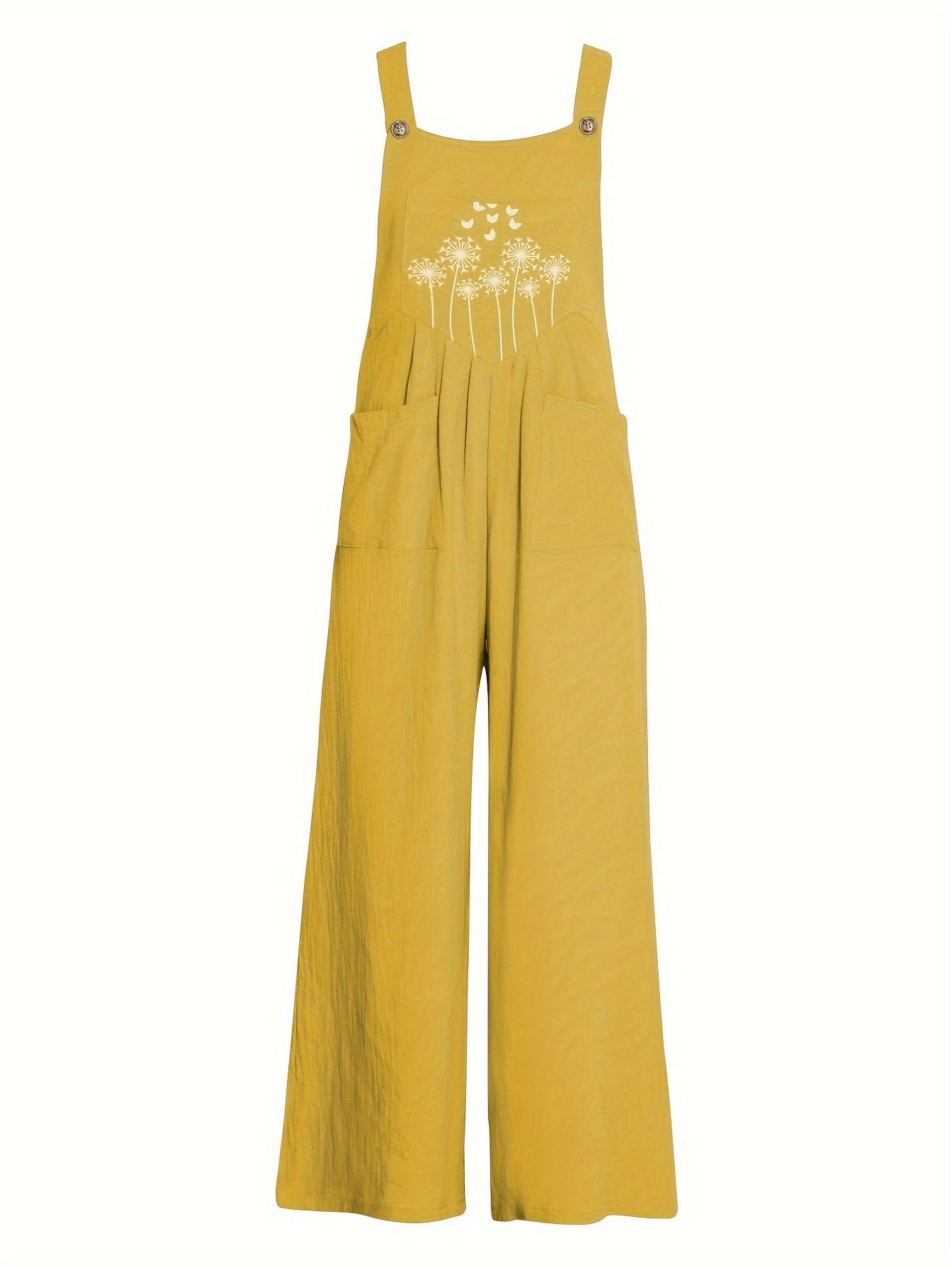 Women's Elegant Paisley Print Strap Pants - Lightweight 35% Side Pockets, Non-Stretch Fabric for Spring/Summer Casual & Formal Wear