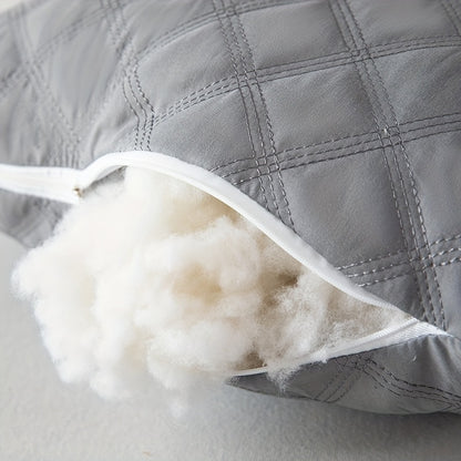 4pcs High-Quality Luxury Double-Sided Patterned Pillow Covers, Gray Polyester Sofa Cushion Covers with Zipper Closure, Machine Washable, Multi-Use for Home, Car, and Sofa Decor