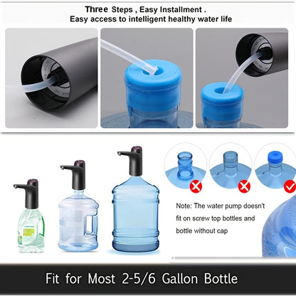 18.93 L Water Jug Dispenser, Portable Water Bottle Pump For 7.57-18.93 L Drinking Water Pump USB Charging Water Dispenser