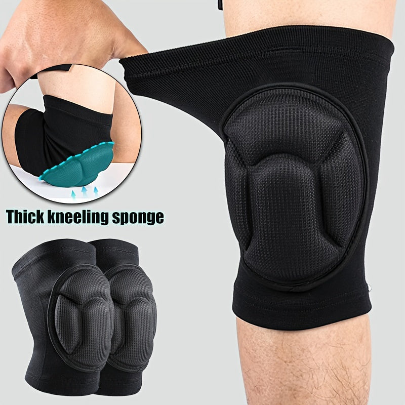 2pcs Heavy-Duty Knee Braces with Thick Cushioning - Adjustable Compression Fit (Black/Teal) for Men & Women,, Joint, Post-Surgery, & - Knee Stabilizers