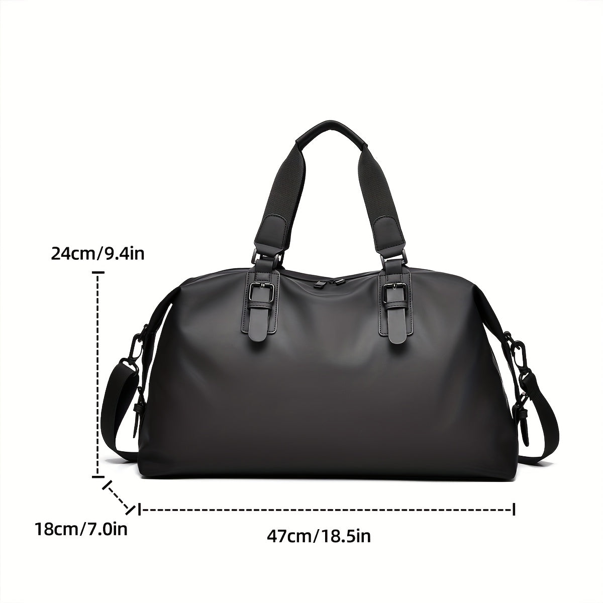 Large Capacity Gym Bag - Heavy-Duty Oxford Fabric Workout Bag with Zipper Closure, Spacious Sports Duffel for Men & Women, Gym, Travel, Business - Minimalist Design in Black/, Easy-to-Clean, Workout Accessories, Sleek Look, S