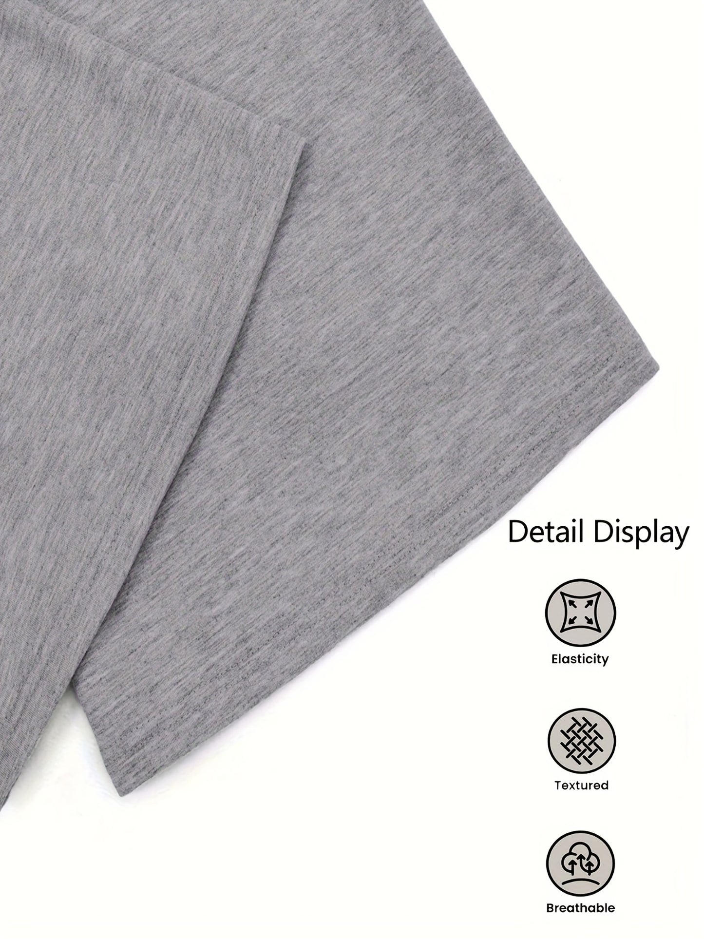 2pcs Women'S High-Waisted Wide-Leg Pants with Heart Letter Print - Casual Loose-Fit Joggers, Solid Color, All-Season Comfort, Pockets, Versatile for Casual Attire