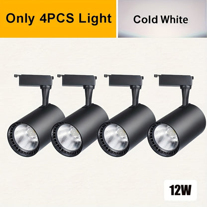 4pcs Track Light AC175-265V Set LED Track Lighting Rail Lamp LED Spot 12W 20W 30W 40W Store Home Lights