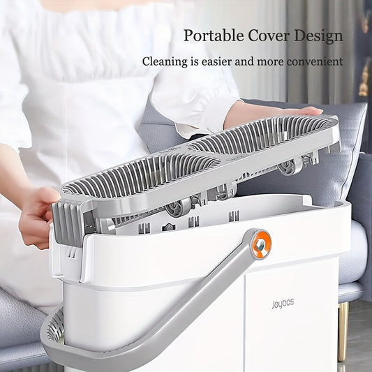 1 Set, Household Cleaning Mop And Bucket Set, 2 Extra Mop Pads, Flexible Rotating Flat Floor Mop, Hand-free Wash Flat Mop, Dust-removing Mop with Bucket, Wet And Dry Mop, for All Floor Types And Windows, Cleaning Supplies, Ef