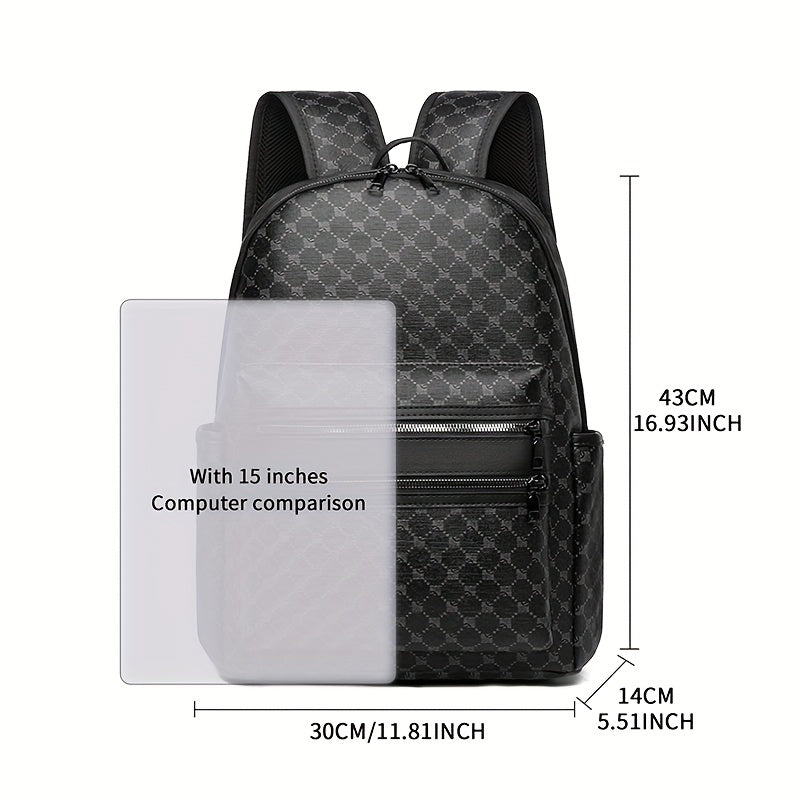 Men's & Women's Large Capacity Lightweight Backpack - 39.62cm Laptop Computer Bag, School Travel Backpack with Tablet Pocket, High Quality Backpack for College, Commuting, & s (Black/Grey, Casual/Dressy)