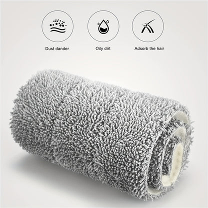 Wet and Dry Mop Set, Flat Mop with Built-in Scraper and Bucket, Suitable for Kitchen, Bathroom, Bedroom, and Living Room Floors, Plastic and Stainless Steel Handle, Rotating Washable Mop System, Cleaning Tool