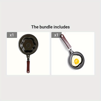 1pc Egg Frying Pot, Mini Breakfast Egg Frying Pot, Assorted Varieties Cartoon Frying Pot, Heart-shaped Non-stick Egg Pot, Omelette Pans Of Various Shapes, Kitchenware, Kitchen Tools
