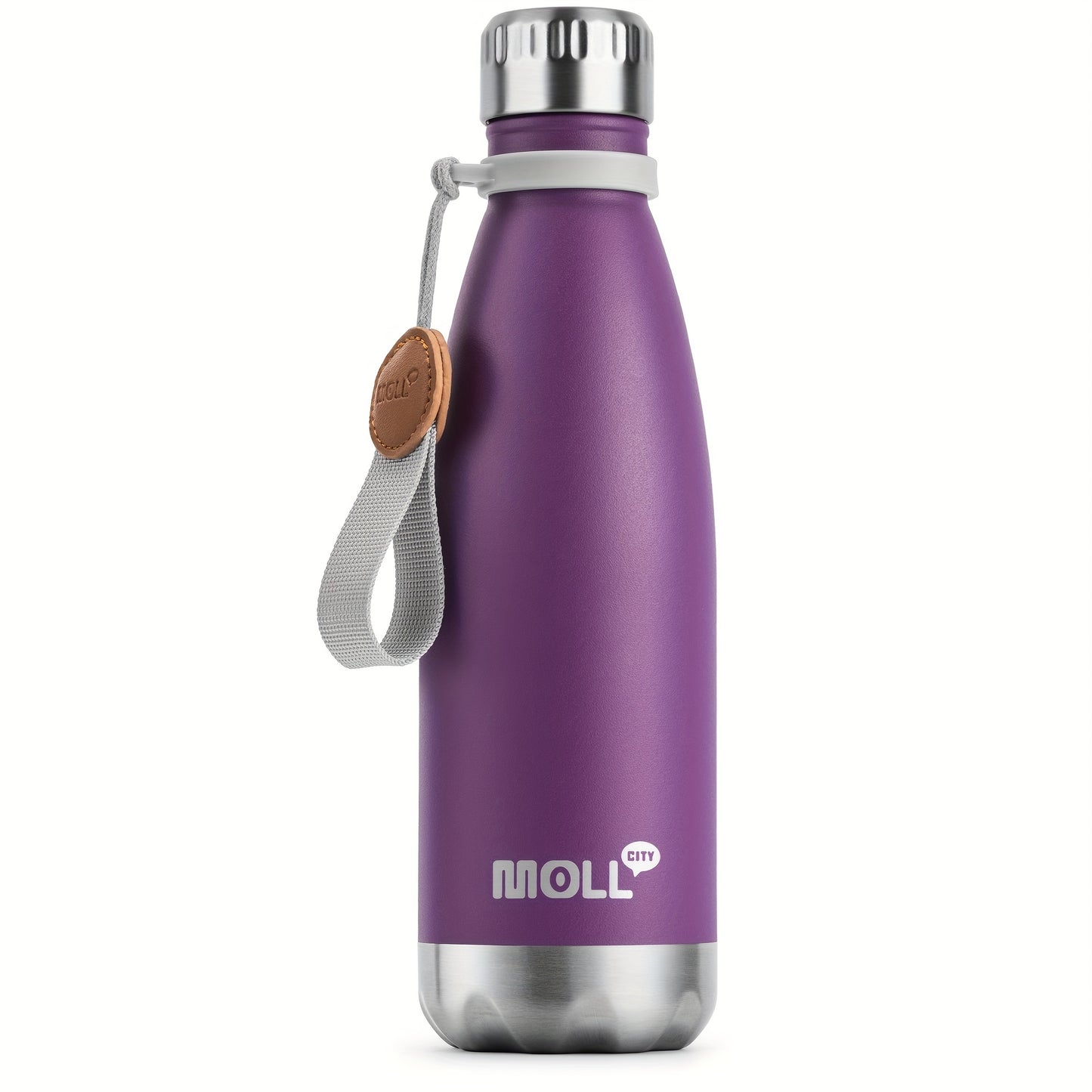 Garrafa térmica de aço inoxidável de 500ml com boca estreita, 1 unidade, reutilizável, à prova de fugas, para viagens, ideal para mulheres (rosa)