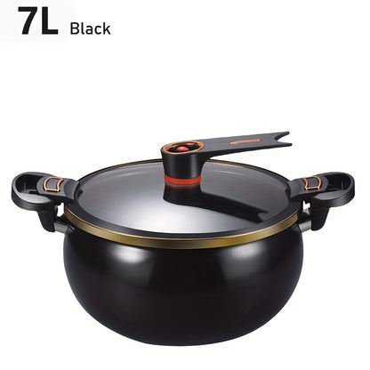 1 Piece Chubby Multi-Functional Soup Pot, 7L Large Capacity, 26cm Stew and Cooker, Non-Stick Pot for Induction and Gas Stoves