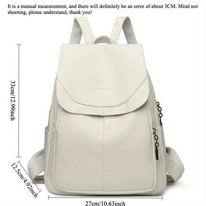 Women's Large Capacity Backpack - Durable Travel Backpack with Multiple Compartments & Adjustable Straps for Commuting, Work, - Available in 7 Colors (Black, Peacock Blue, Brown, Navy, Gray, White, Burgundy), Backpack for Tra