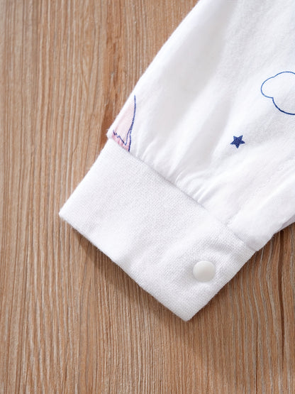 Baby Cute Cartoon Koala Long Sleeve Crew Neck Rompers