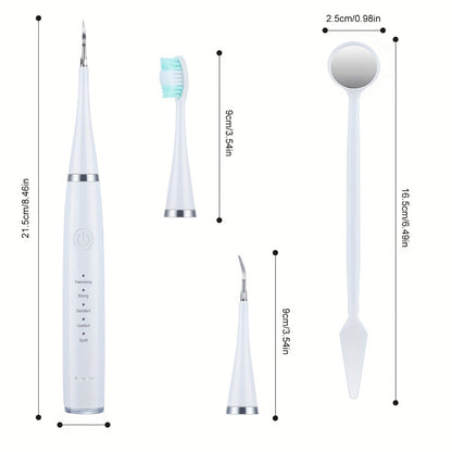 Six-In-One Electric Toothbrush Kit Designed for Portability, Featuring a Gentle Brush Head And a Teeth Scaling Beauty Tool. Effortless to Operate, It'S Tailored Just for You: Achieve Your Ideal Smile.