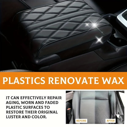 1pc 100G Car Interior Wax Maintenance Wax for Leather Care, Dashboard Wax, Car Renovation Agent, Polishing Wax, Enhances Plastic And Leather Restoration, Prevents Aging And Whitening.
