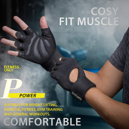 1 Pair of Fitness Gloves with Wrist Wrap Support and Full Palm Coverage, Extra Fitness Grip, Suitable for Weightlifting, Training, Hanging, Pulling, Fitness Sports Gloves, Suitable for Men and Women Outdoor Sports and Indoor