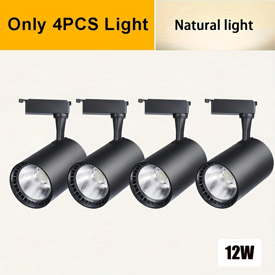 4pcs Track Light AC175-265V Set LED Track Lighting Rail Lamp LED Spot 12W 20W 30W 40W Store Home Lights