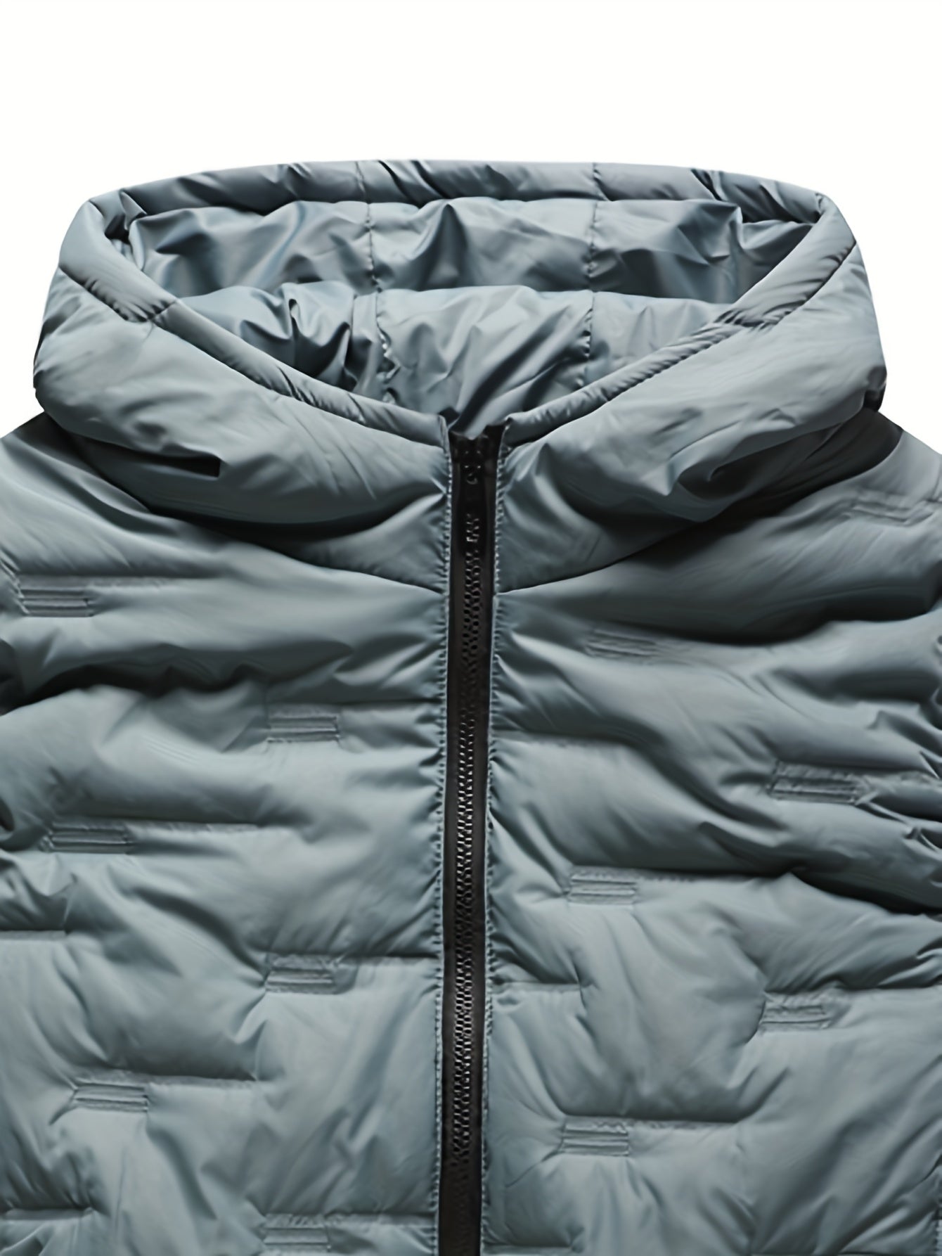 Colete térmico com capuz para homem moderno para o outono/inverno, estilo casaco casual sem mangas.