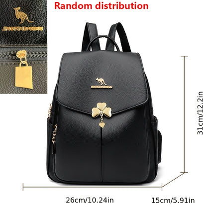 Women's Large Capacity Travel Backpack with Anti-Theft Technology, Heavy-Duty Nylon & PU Shell, Adjustable Padded Straps, Golden-Tone Hardware & Secure Zipper Closure - Stylish School Backpack for Commuting, Hiking, Work, Col