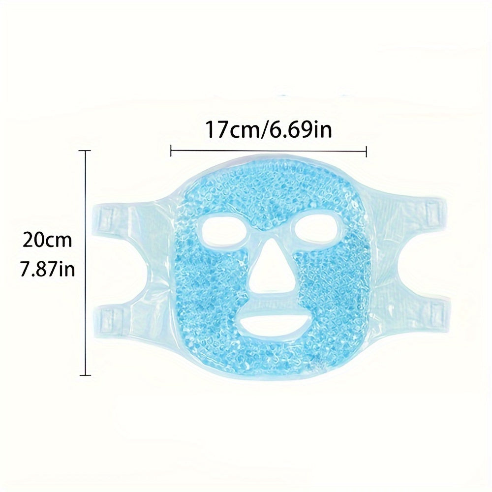 Cooling Face Mask, Cold Face Eye Mask, Gel Beads Hot Heat Cold Compress Pack, Face SPA For Woman Sleeping, Pressure, Headaches, Skin Care