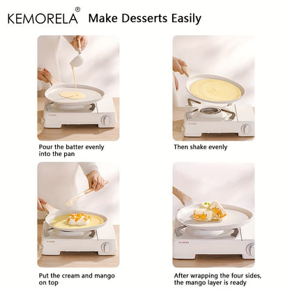 KEMORELA 1pc Medical Stone Crepe Pans, Griddle for Making Tortillas, Quesadillas, Faas, Pancakes, French Toast, for Induction Cooker, Cookware, Kitchen Utensils, Kitchen Gadgets, Kitchen Accessories, Home Kitchen Items