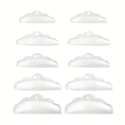 20pcs Eyelash Lifting Kit Silicone Pad Eye Lash Perm Pads Eyelashes Extension Accessories 3D Eyelash Curler Applicator Tools (10Pairs)