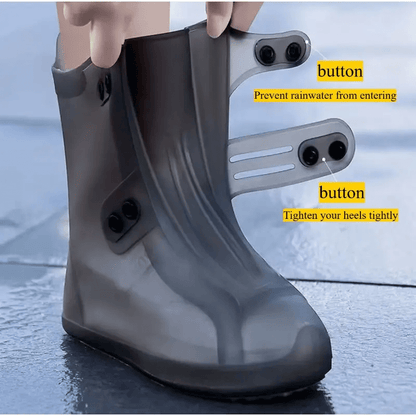 Pair of Outdoor Anti-Slip, Odor-Resistant, and Durable Waterproof Shoe Covers