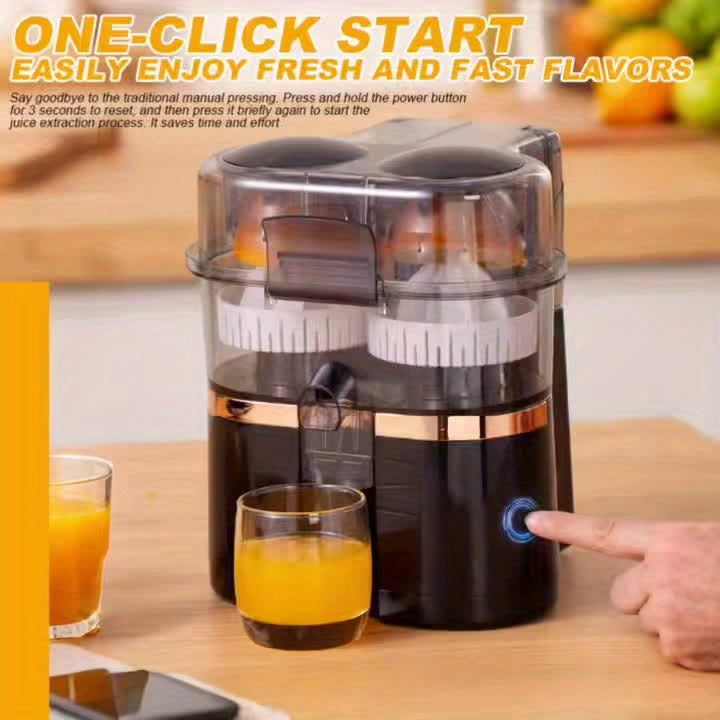 Juicer Portable Juice Cup, Household Double-head Juicer, Multifunctional Pulp Juicer, Large Capacity ABS Material, Silent Pulp Separator, Suitable for Travel Lightweight, Family Small Kitchen