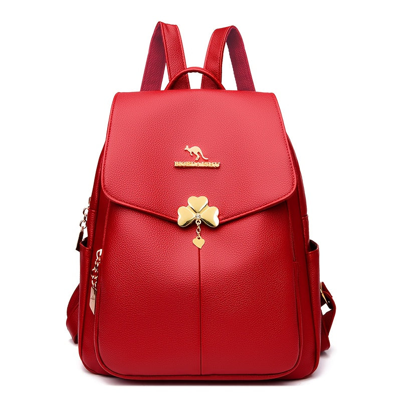 Women's Large Capacity Travel Backpack with Anti-Theft Technology, Heavy-Duty Nylon & PU Shell, Adjustable Padded Straps, Golden-Tone Hardware & Secure Zipper Closure - Stylish School Backpack for Commuting, Hiking, Work, Col