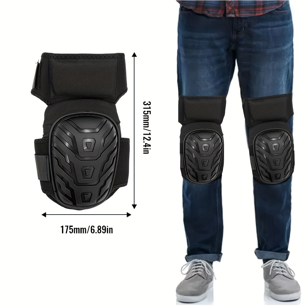 2pcs Heavy-Duty Knee Pads with Non-Slip Surface - Adjustable Strap for Construction, Gardening, Painting - All-Day Comfort & Impact Protection - Ideal for Professionals & DIY Projects - Gzzhi, Knee Pads for Work, Durable PVC